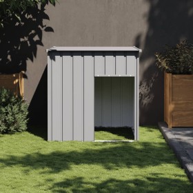 Hundehütte mit Dach aus verzinktem Stahl in hellgrau 110x103x109cm von vidaXL, Hundehütten - Ref: Foro24-172356, Preis: 136,9...