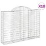 18 units of arched iron gabion baskets 200x30x140/160 cm by vidaXL, Pots and planters - Ref: Foro24-3146166, Price: 1,00 €, D...