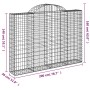 Gabionenkörbe 18 Stück Bogenform Eisen 200x30x140/160 cm von vidaXL, Töpfe und Pflanzgefäße - Ref: Foro24-3146166, Preis: 1,0...