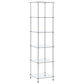 Shelving 6 levels transparent tempered glass 40x40x160 cm by vidaXL, Bookcases and shelves - Ref: Foro24-249507, Price: 69,60...