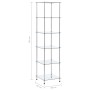 Shelving 6 levels transparent tempered glass 40x40x160 cm by vidaXL, Bookcases and shelves - Ref: Foro24-249507, Price: 69,54...