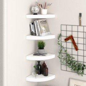 Floating wall shelves 4 pcs MDF white 25x25x3.8 cm by vidaXL, Shelves and shelves - Ref: Foro24-323897, Price: 38,53 €, Disco...