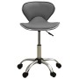 323678 Salon Spa Stool Grey Faux Leather by vidaXL, Hairdressing chairs - Ref: Foro24-323678, Price: 79,75 €, Discount: %