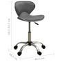 323678 Salon Spa Stool Grey Faux Leather by vidaXL, Hairdressing chairs - Ref: Foro24-323678, Price: 79,75 €, Discount: %