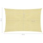 Beige HDPE sail awning 160 g/m² 3x4 m by vidaXL, Umbrellas - Ref: Foro24-311127, Price: 46,71 €, Discount: %