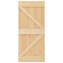 Puerta corredera con herrajes madera maciza de pino 80x210 cm de vidaXL, Puertas - Ref: Foro24-3057486, Precio: 180,99 €, Des...