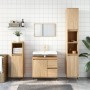 Sonoma oak plywood 3-piece bathroom furniture set by vidaXL, Bathroom furniture - Ref: Foro24-3190216, Price: 208,66 €, Disco...