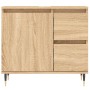 Sonoma oak plywood 3-piece bathroom furniture set by vidaXL, Bathroom furniture - Ref: Foro24-3190216, Price: 208,66 €, Disco...