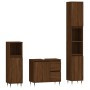 Set de muebles baño 3 pzas madera contrachapada roble marrón de vidaXL, Muebles de baño - Ref: Foro24-3190220, Precio: 196,47...