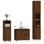 Set de muebles baño 3 pzas madera contrachapada roble marrón de vidaXL, Muebles de baño - Ref: Foro24-3190220, Precio: 188,59...