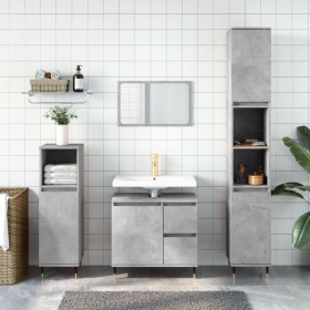 Concrete gray plywood 2-piece bathroom furniture set by vidaXL, Bathroom furniture - Ref: Foro24-3190217, Price: 188,69 €, Di...