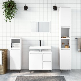 White plywood 3-piece bathroom furniture set by vidaXL, Bathroom furniture - Ref: Foro24-3190221, Price: 191,48 €, Discount: %