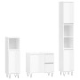 Set muebles de baño 3 piezas madera contrachapada blanco brillo de vidaXL, Muebles de baño - Ref: Foro24-3190223, Precio: 233...