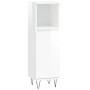 Set muebles de baño 3 piezas madera contrachapada blanco brillo de vidaXL, Muebles de baño - Ref: Foro24-3190223, Precio: 233...