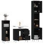 Black plywood 3-piece bathroom furniture set by vidaXL, Bathroom furniture - Ref: Foro24-3190222, Price: 174,60 €, Discount: %