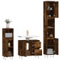 3-piece bathroom furniture set smoked oak plywood by vidaXL, Bathroom furniture - Ref: Foro24-3190226, Price: 179,36 €, Disco...