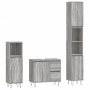 Set de muebles de baño 3 pzas madera contrachapada gris sonoma de vidaXL, Muebles de baño - Ref: Foro24-3190227, Precio: 187,...