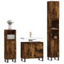 Set de muebles baño 3 pzas madera contrachapada roble ahumado de vidaXL, Muebles de baño - Ref: Foro24-3190234, Precio: 209,8...