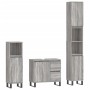 Set de muebles de baño 3 pzas madera contrachapada gris sonoma de vidaXL, Muebles de baño - Ref: Foro24-3190235, Precio: 204,...