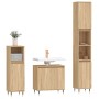 Set de muebles de baño 3 pzas madera contrachapada roble Sonoma de vidaXL, Muebles de baño - Ref: Foro24-3190270, Precio: 200...