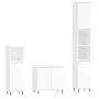 Set muebles de baño 3 piezas madera contrachapada blanco brillo de vidaXL, Muebles de baño - Ref: Foro24-3190269, Precio: 199...