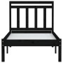 Estructura cama madera maciza individual negro 75x190 cm de vidaXL, Camas y somieres - Ref: Foro24-3100553, Precio: 111,91 €,...