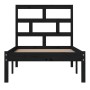 Estructura cama madera maciza individual negro 75x190 cm de vidaXL, Camas y somieres - Ref: Foro24-3101182, Precio: 111,99 €,...