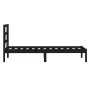 Estructura cama madera maciza individual negro 75x190 cm de vidaXL, Camas y somieres - Ref: Foro24-3101182, Precio: 111,99 €,...