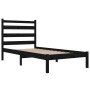 Estructura de cama madera maciza de pino negro 75x190 cm de vidaXL, Camas y somieres - Ref: Foro24-3103612, Precio: 107,99 €,...