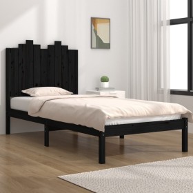 Solid black pine wood bed frame 75x190 cm by vidaXL, Beds and slatted bases - Ref: Foro24-3103742, Price: 115,99 €, Discount: %