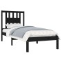 Estructura de cama madera maciza individual negra 75x190 cm de vidaXL, Camas y somieres - Ref: Foro24-3104027, Precio: 110,50...