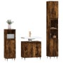 Set de muebles baño 3 pzas madera contrachapada roble ahumado de vidaXL, Muebles de baño - Ref: Foro24-3190272, Precio: 172,6...