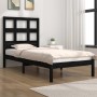 Estructura de cama madera maciza individual negra 75x190 cm de vidaXL, Camas y somieres - Ref: Foro24-3104442, Precio: 108,02...