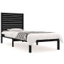 Estructura de cama madera maciza individual negra 75x190 cm de vidaXL, Camas y somieres - Ref: Foro24-3104572, Precio: 133,08...