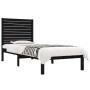 Estructura de cama madera maciza individual negra 75x190 cm de vidaXL, Camas y somieres - Ref: Foro24-3104572, Precio: 133,08...