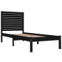 Estructura de cama madera maciza individual negra 75x190 cm de vidaXL, Camas y somieres - Ref: Foro24-3104572, Precio: 133,08...