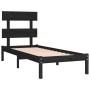 Estructura de cama madera maciza individual negra 75x190 cm de vidaXL, Camas y somieres - Ref: Foro24-3104637, Precio: 103,70...