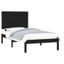 Estructura de cama madera maciza individual negra 75x190 cm de vidaXL, Camas y somieres - Ref: Foro24-3104767, Precio: 109,99...