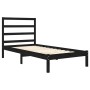 Estructura de cama madera maciza individual negra 75x190 cm de vidaXL, Camas y somieres - Ref: Foro24-3104897, Precio: 104,53...