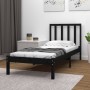 Estructura de cama madera maciza de pino negro 75x190 cm de vidaXL, Camas y somieres - Ref: Foro24-3105035, Precio: 113,15 €,...