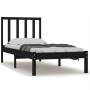 Estructura de cama madera maciza de pino negro 75x190 cm de vidaXL, Camas y somieres - Ref: Foro24-3105035, Precio: 113,15 €,...