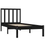 Estructura de cama madera maciza de pino negro 75x190 cm de vidaXL, Camas y somieres - Ref: Foro24-3105035, Precio: 113,15 €,...