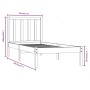 Estructura de cama madera maciza de pino negro 75x190 cm de vidaXL, Camas y somieres - Ref: Foro24-3105035, Precio: 113,15 €,...