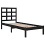 Estructura de cama madera maciza individual negra 75x190 cm de vidaXL, Camas y somieres - Ref: Foro24-3105434, Precio: 108,68...