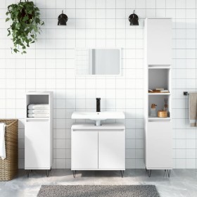 White plywood 3-piece bathroom furniture set by vidaXL, Bathroom furniture - Ref: Foro24-3190275, Price: 174,91 €, Discount: %