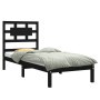 Estructura de cama madera maciza individual negra 75x190 cm de vidaXL, Camas y somieres - Ref: Foro24-3105629, Precio: 113,99...