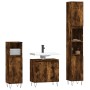 Set de muebles baño 3 pzas madera contrachapada roble ahumado de vidaXL, Muebles de baño - Ref: Foro24-3190280, Precio: 158,5...