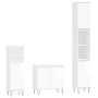 Set muebles de baño 3 piezas madera contrachapada blanco brillo de vidaXL, Muebles de baño - Ref: Foro24-3190277, Precio: 190...