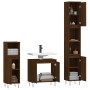 Set de muebles baño 3 pzas madera contrachapada roble marrón de vidaXL, Muebles de baño - Ref: Foro24-3190282, Precio: 179,08...