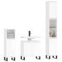 Set muebles de baño 3 piezas madera contrachapada blanco brillo de vidaXL, Muebles de baño - Ref: Foro24-3190285, Precio: 196...